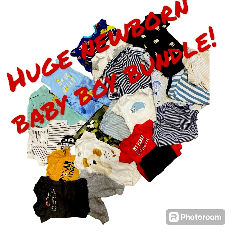 24 piece nb baby boy bundle euc